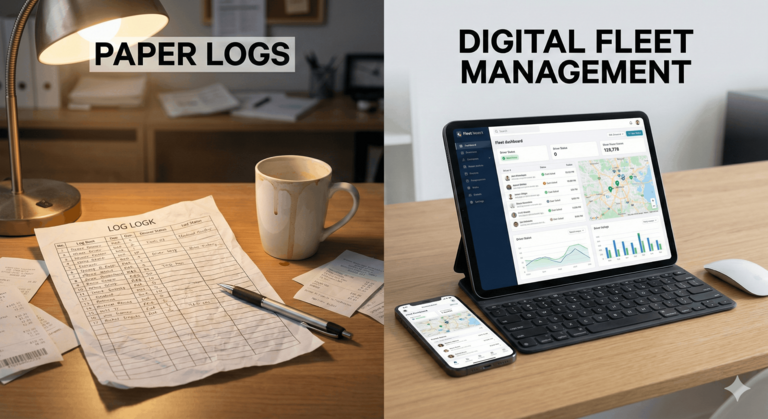Comparison of digital driver log books versus paper log books