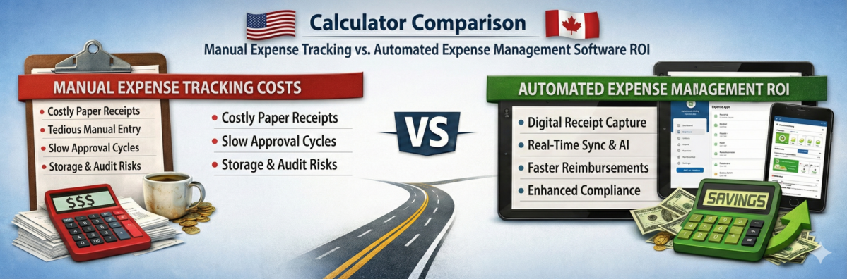 Calculator comparison between paper DVIR costs and electronic fleet software ROI