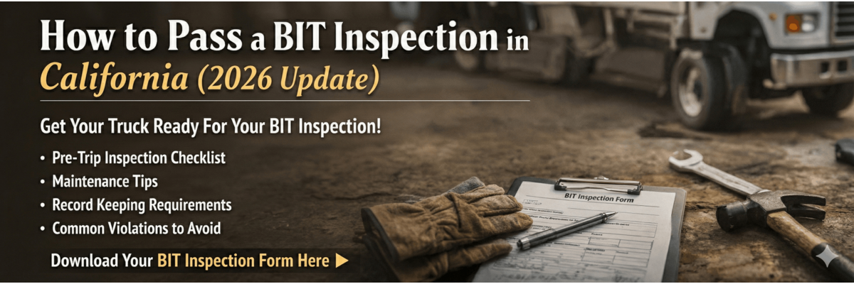 California Highway Patrol officer reviewing truck maintenance records during a terminal inspection