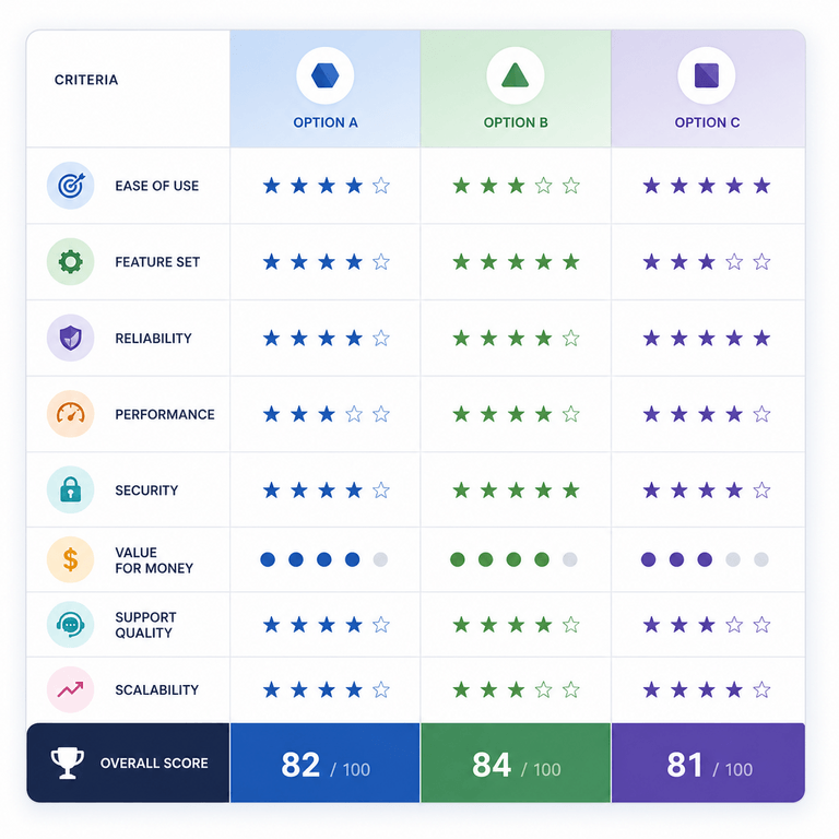 Side-by-side comparison matrix of Fleetio, Whip Around, and pti4you.com for construction fleet pricing, mixed asset support, and inspection capabilities
