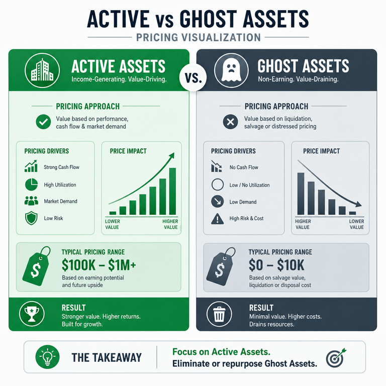 Visualization comparing active revenue-generating fleet assets against idle ghost assets that still incur full per-asset software licensing costs